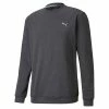 Puma Cloudspun Crewneck - Black Heather -Golf Clothing Sales Shop 364884 black 1