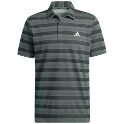 Adidas 2 Colour Stripe Polo Shirt - Shadow Green/Linen Green