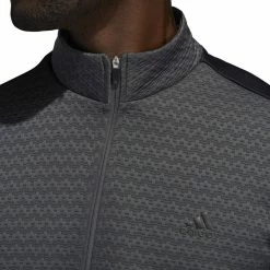 Adidas COLD.RDY 1/4 Zip Jacket - Black -Golf Clothing Sales Shop adidas cold.rdy 14 zip sweater black 4