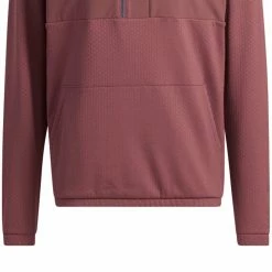 Adidas Fleece Anorak - Quiet Crimson -Golf Clothing Sales Shop adidas fleece anorak quiet crimson 3