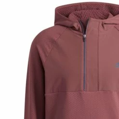 Adidas Fleece Anorak - Quiet Crimson -Golf Clothing Sales Shop adidas fleece anorak quiet crimson 5