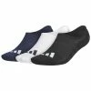 Adidas No Show Socks (3 Pack) - Navy/White/Black -Golf Clothing Sales Shop adidas no show socks 3 pack navywhiteblack 1