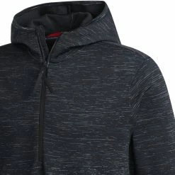 Adidas Primeknit 1/2 Zip Parka Hooded Jacket - Tech Green -Golf Clothing Sales Shop adidas primeknit 12 zip parka hooded jacket 3