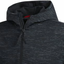 Adidas Primeknit 1/2 Zip Parka Hooded Jacket - Tech Green -Golf Clothing Sales Shop adidas primeknit 12 zip parka hooded jacket 5