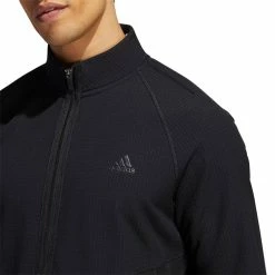 Adidas Statement Full Zip Jacket - Black -Golf Clothing Sales Shop adidas statement full zip jacket black 4