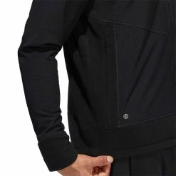 Adidas Statement Full Zip Jacket - Black -Golf Clothing Sales Shop adidas statement full zip jacket black 6