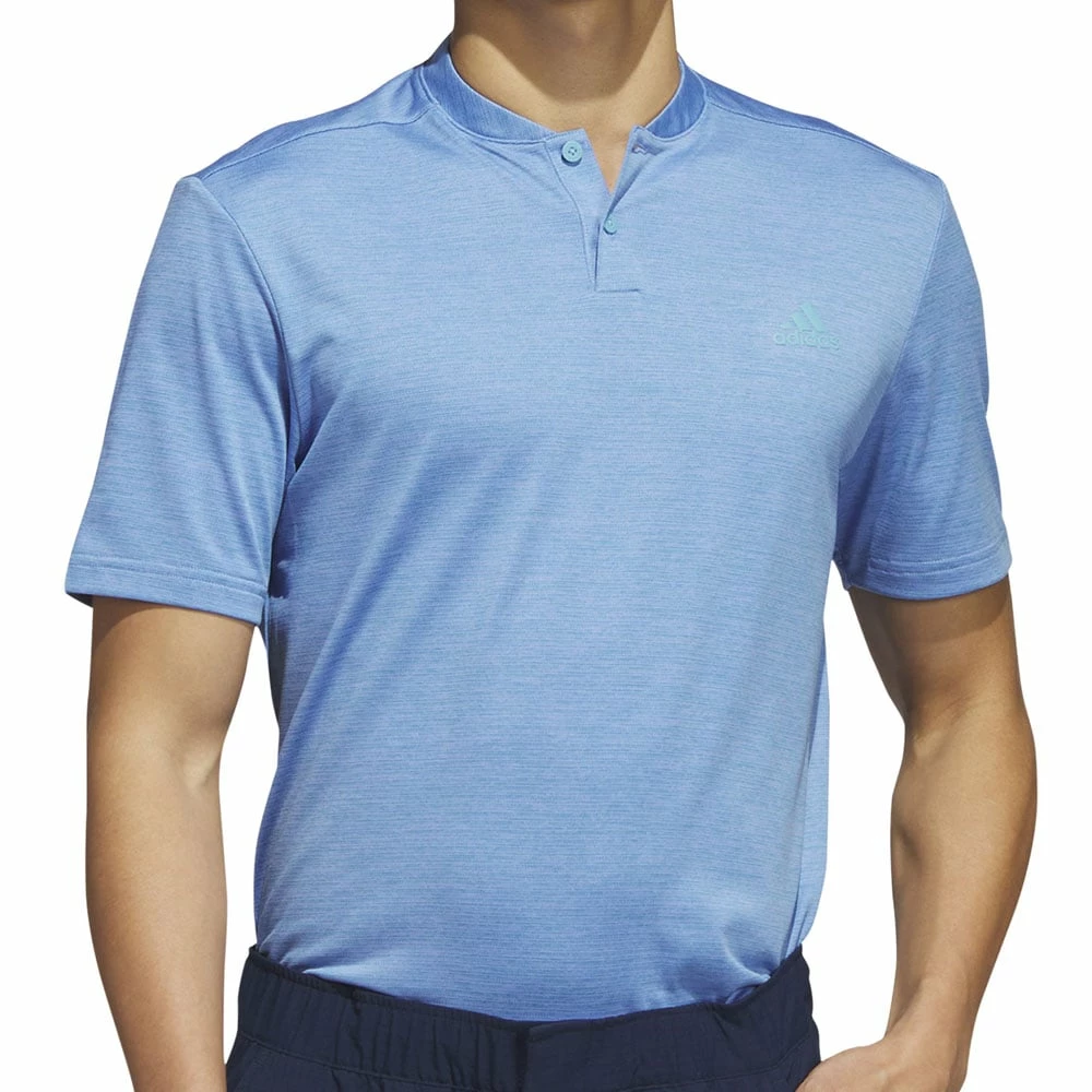 Adidas Textured Stripe Polo Shirt - Blue Fusion/Preloved Blue 5 Adidas Textured Stripe Polo Shirt - Blue Fusion/Preloved Blue - Image 3