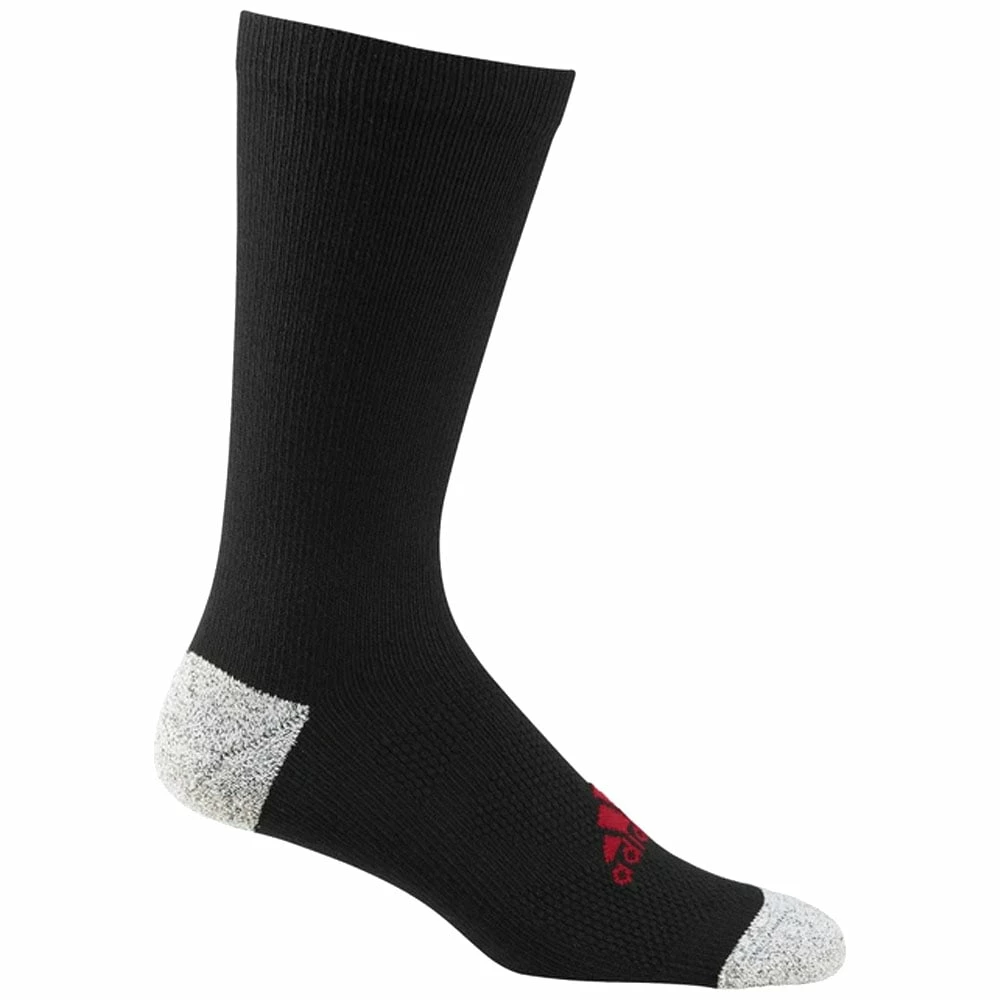 Adidas Tour Crew Socks - Black/Scarlet 3 Adidas Tour Crew Socks - Black/Scarlet