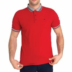 Calvin Klein Spark Polo Shirt - Red -Golf Clothing Sales Shop c9388ared1