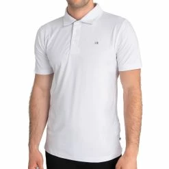 Calvin Klein Newport Polo Shirt - White -Golf Clothing Sales Shop c9406white1