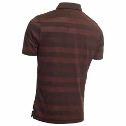 Calvin Klein Shadow Stripe Polo Shirt - Burgandy Marl -Golf Clothing Sales Shop c9408burgmarl6