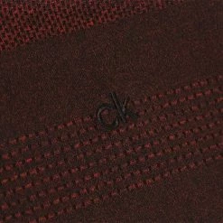 Calvin Klein Shadow Stripe Polo Shirt - Burgandy Marl -Golf Clothing Sales Shop c9408burgmarl8