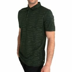Calvin Klein Aztec Polo Shirt - Army Green -Golf Clothing Sales Shop c9410armygrn1