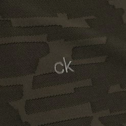 Calvin Klein Aztec Polo Shirt - Army Green -Golf Clothing Sales Shop c9410armygrn7