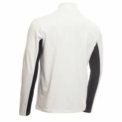 Calvin Klein Embossed Half Zip Insul-Lite Pullover - White/Black -Golf Clothing Sales Shop c9500wht blk6