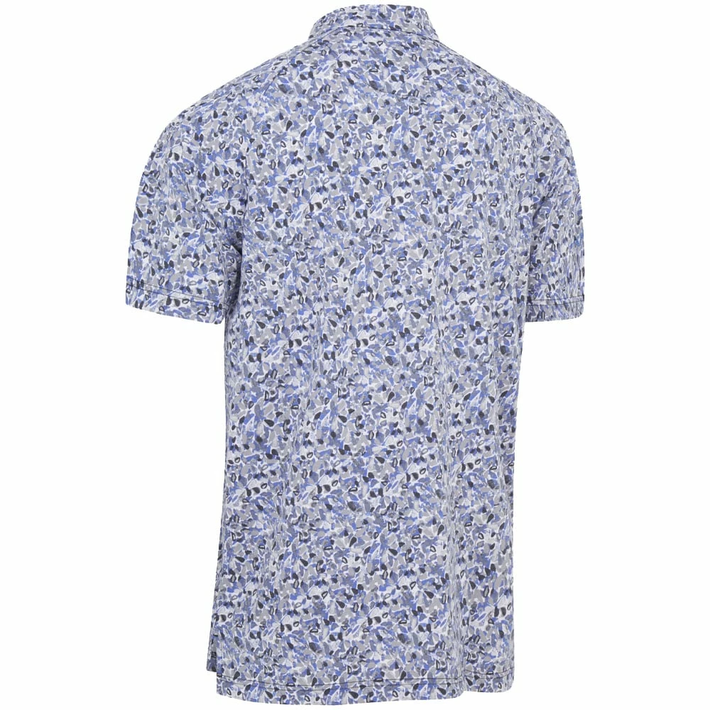 Callaway Filtered Floral Print Polo Shirt - Caviar - Image 2