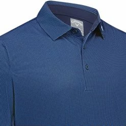 Callaway Gingham Print Polo Shirt - Peacoat -Golf Clothing Sales Shop callaway gingham print polo shirt peacoat 3
