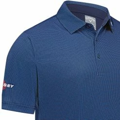 Callaway Gingham Print Polo Shirt - Peacoat -Golf Clothing Sales Shop callaway gingham print polo shirt peacoat 5