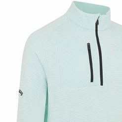 Callaway Heather Striped Fleece - Aruba Blue Heather -Golf Clothing Sales Shop callaway heather striped fleece aruba blue heather 5