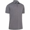 Callaway Heathered Jacquard Polo Shirt - Black Heather -Golf Clothing Sales Shop callaway heathered jacquard polo shirt black heather 1