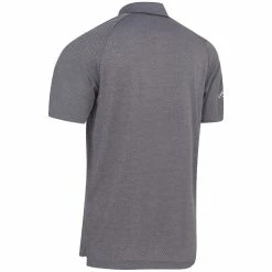 Callaway Heathered Jacquard Polo Shirt - Black Heather -Golf Clothing Sales Shop callaway heathered jacquard polo shirt black heather 2 1 1