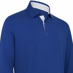 Callaway Long Sleeve Performance Polo Shirt - Mazarine Blue -Golf Clothing Sales Shop callaway long sleeve performance polo mazarine blue 3