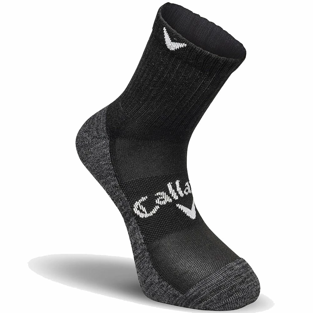 Callaway Opti-Dri Mid Length Socks - Black 3 Callaway Opti-Dri Mid Length Socks - Black