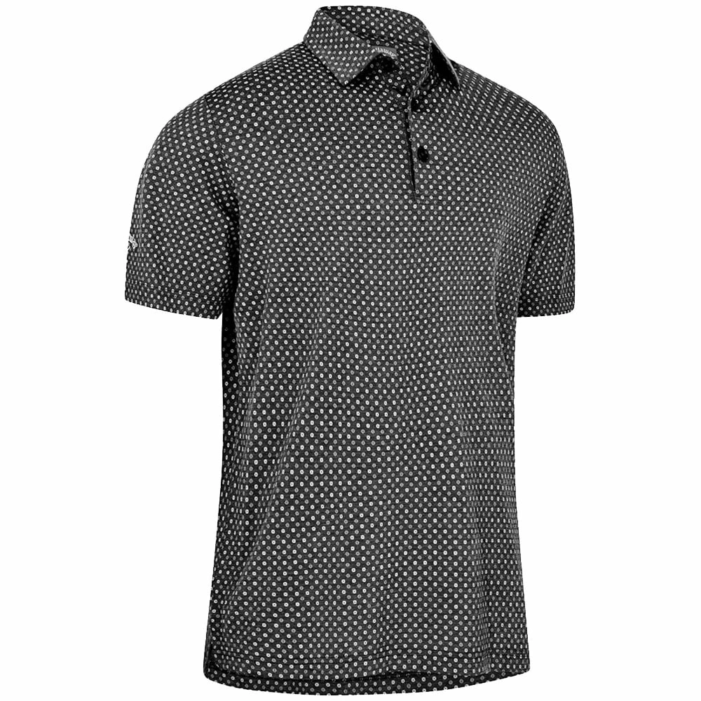 Callaway Soft Touch Micro Print Polo Shirt - Black Heather