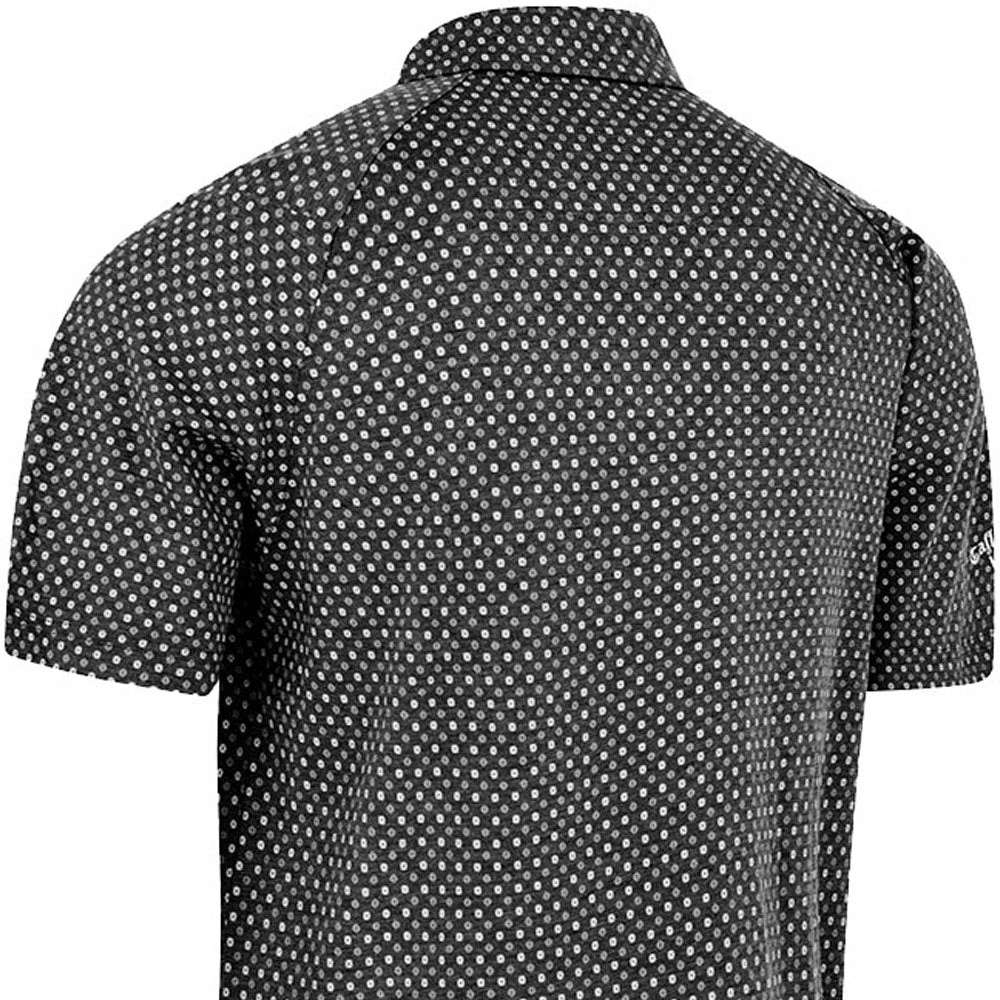 Callaway Soft Touch Micro Print Polo Shirt - Black Heather - Image 4