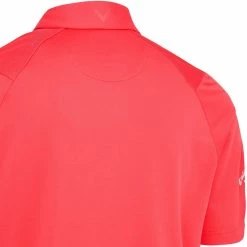 Callaway Swing Tech Solid Print Polo Shirt - Teaberry -Golf Clothing Sales Shop callaway swing tech solid print polo shirt teaberry 4