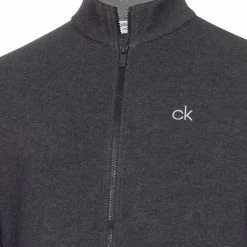 Calvin Klein Columbia Full Zip Sweater - Charcoal Marl -Golf Clothing Sales Shop calvin klein columbia full zip sweater charcoal marl 5