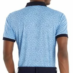 Calvin Klein Fracture Print Polo Shirt - Boy Blue -Golf Clothing Sales Shop calvin klein fracture print polo shirt boy blue 4