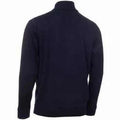 Calvin Klein Magnet 1/2 Zip Lined Sweater - Navy/Blaze -Golf Clothing Sales Shop calvin klein magnet 12 zip lined sweater navy blaze 1