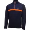 Calvin Klein Magnet 1/2 Zip Lined Sweater - Navy/Blaze -Golf Clothing Sales Shop calvin klein magnet 12 zip lined sweater navy blaze 2