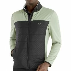 Calvin Klein Malden Hybrid Jacket - Cameo Green -Golf Clothing Sales Shop calvin klein malden hybrid jacket cameo green 5