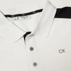 Calvin Klein Miles Polo Shirt - White/Black 9 Calvin Klein Miles Polo Shirt - White/Black -Golf Clothing Sales Shop calvin klein miles polo shirt whiteblack 3