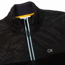 Calvin Klein Monte Full Zip Layering Jacket - Black -Golf Clothing Sales Shop calvin klein monte full zip layering black 3
