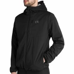 Calvin Klein Ultron Hooded Thermal Jacket - Black -Golf Clothing Sales Shop ckma20422black1