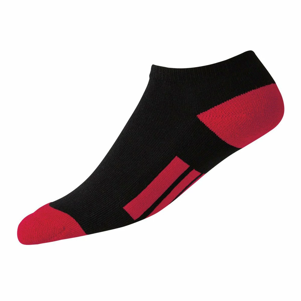 FootJoy ProDry Lowcut Junior Socks - Black/Red 3 FootJoy ProDry Lowcut Junior Socks - Black/Red