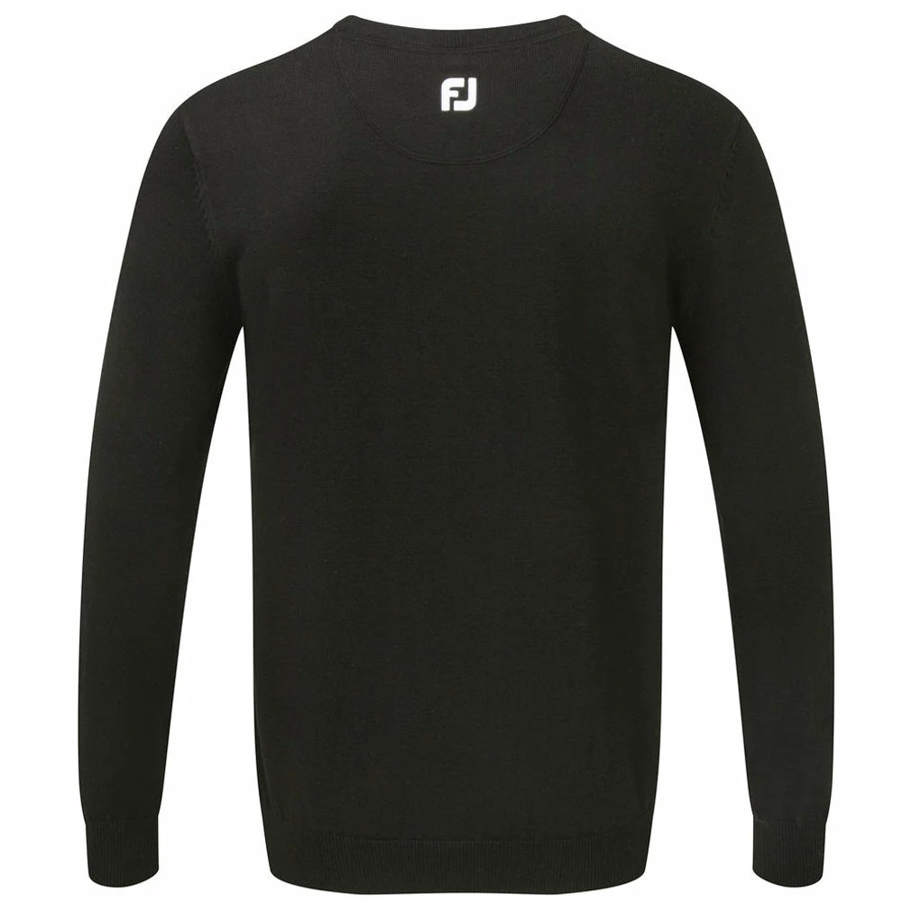 Footjoy Wool Blend V-Neck Pullover - Black 4 Footjoy Wool Blend V-Neck Pullover - Black - Image 2