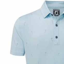 FootJoy 18 Holes Lisle Polo Shirt - Azure 11 FootJoy 18 Holes Lisle Polo Shirt - Azure -Golf Clothing Sales Shop footjoy 18 holes lisle polo azure 5