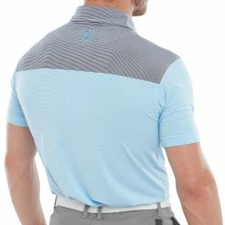 FootJoy End-On-End Block Polo Shirt - White/True Blue/Navy -Golf Clothing Sales Shop footjoy end on end block polo shirt whitetuebluenavy 4