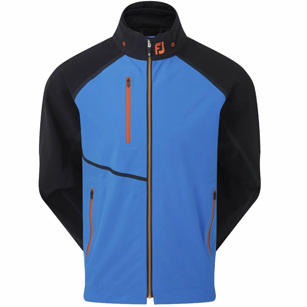 FootJoy HydroTour Waterproof Jacket - Sapphire/Black/Orange 3 FootJoy HydroTour Waterproof Jacket - Sapphire/Black/Orange