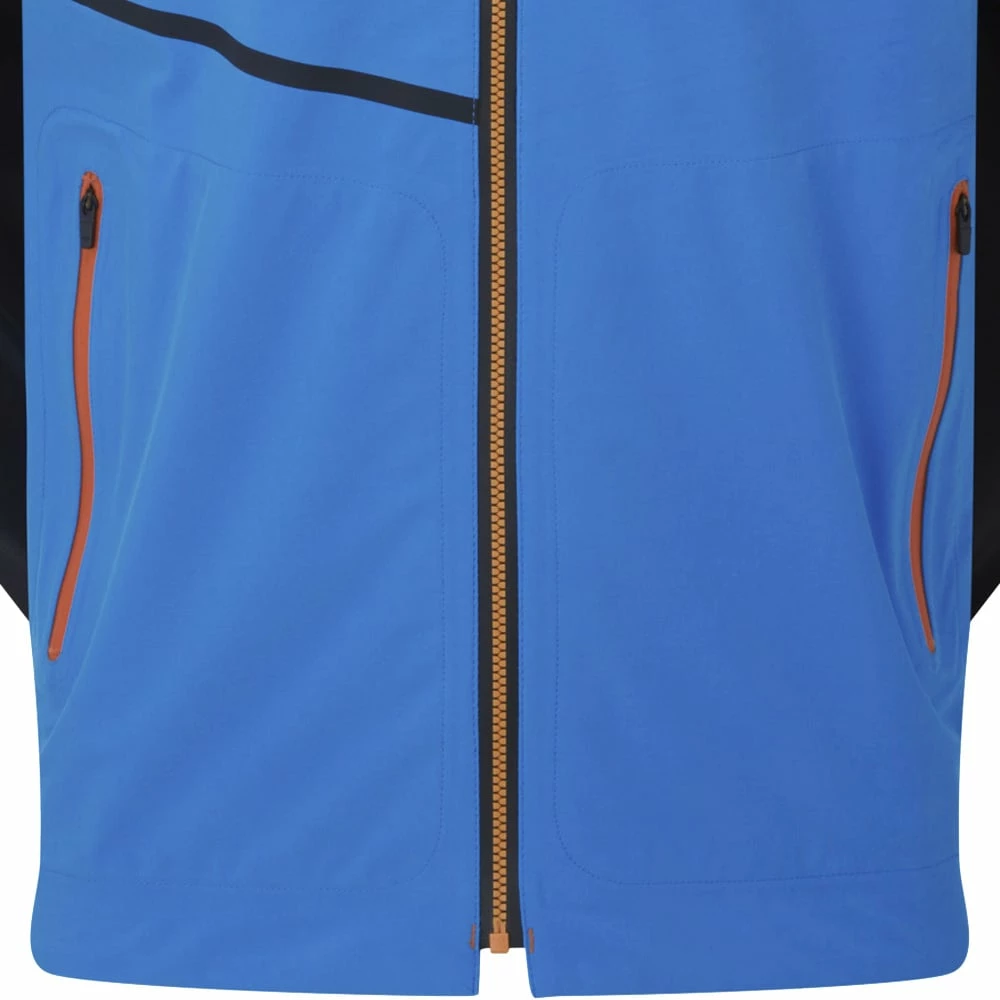 FootJoy HydroTour Waterproof Jacket - Sapphire/Black/Orange 7 FootJoy HydroTour Waterproof Jacket - Sapphire/Black/Orange - Image 5
