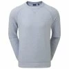 FootJoy French Terry Crew Neck Sweater - Heather Dove Grey -Golf Clothing Sales Shop footjoy french terry crew neck sweater heather dove grey 1