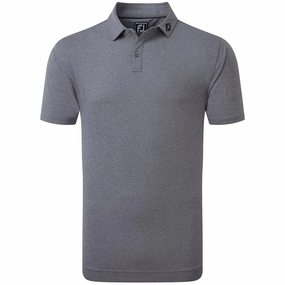FootJoy Heather Self Collar Polo Shirt - Navy 3 FootJoy Heather Self Collar Polo Shirt - Navy