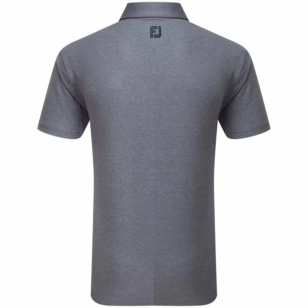 FootJoy Heather Self Collar Polo Shirt - Navy 4 FootJoy Heather Self Collar Polo Shirt - Navy - Image 2