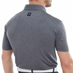 FootJoy Heather Self Collar Polo Shirt - Navy 10 FootJoy Heather Self Collar Polo Shirt - Navy -Golf Clothing Sales Shop footjoy heather self collar polo shirt navy 4