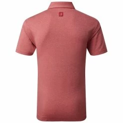 FootJoy Heather Self Collar Polo Shirt - Red -Golf Clothing Sales Shop footjoy heather self collar polo shirt red 2