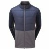 FootJoy FJ Hybrid Padded Jacket - Navy/Charcoal -Golf Clothing Sales Shop footjoy hybrid insulated padded jacket navy grey 1